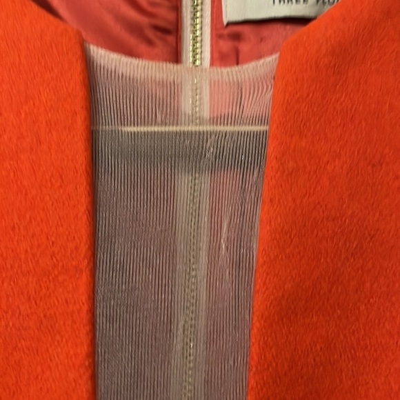 Three Floor Sexy Wool Blend Bodycon Sheer Panel Midi Dress Size 10 - Picture 10 of 11